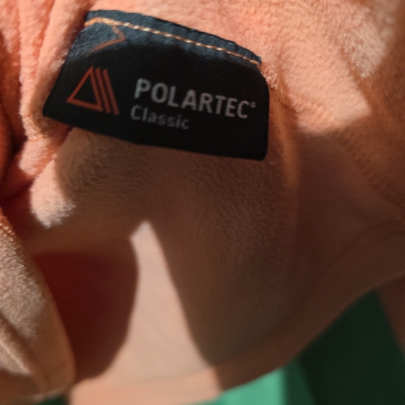 The North Face Fleece Half Zip Coral/Orange Size Medium PTP 24 - Picture 4 of 4
